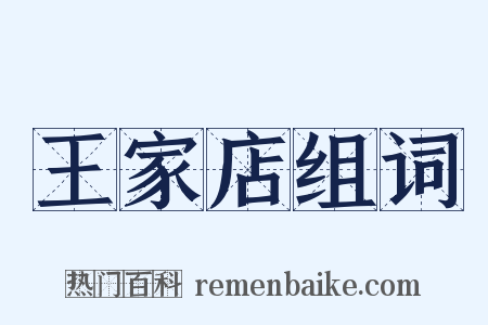 王家店组词是什么意思的图片